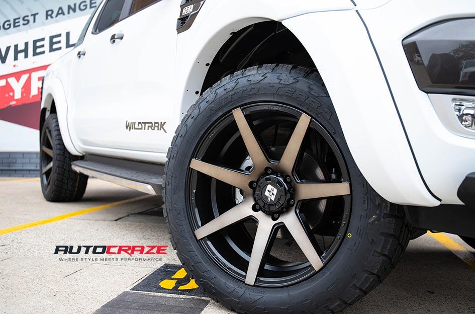 FORD RANGER AVALANCHE MACHINED FACE MATTE BLACK DARK TINT